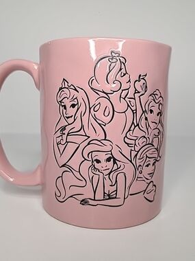 Disney Princess Pink Wax Resist Ceramic Mug 14oz